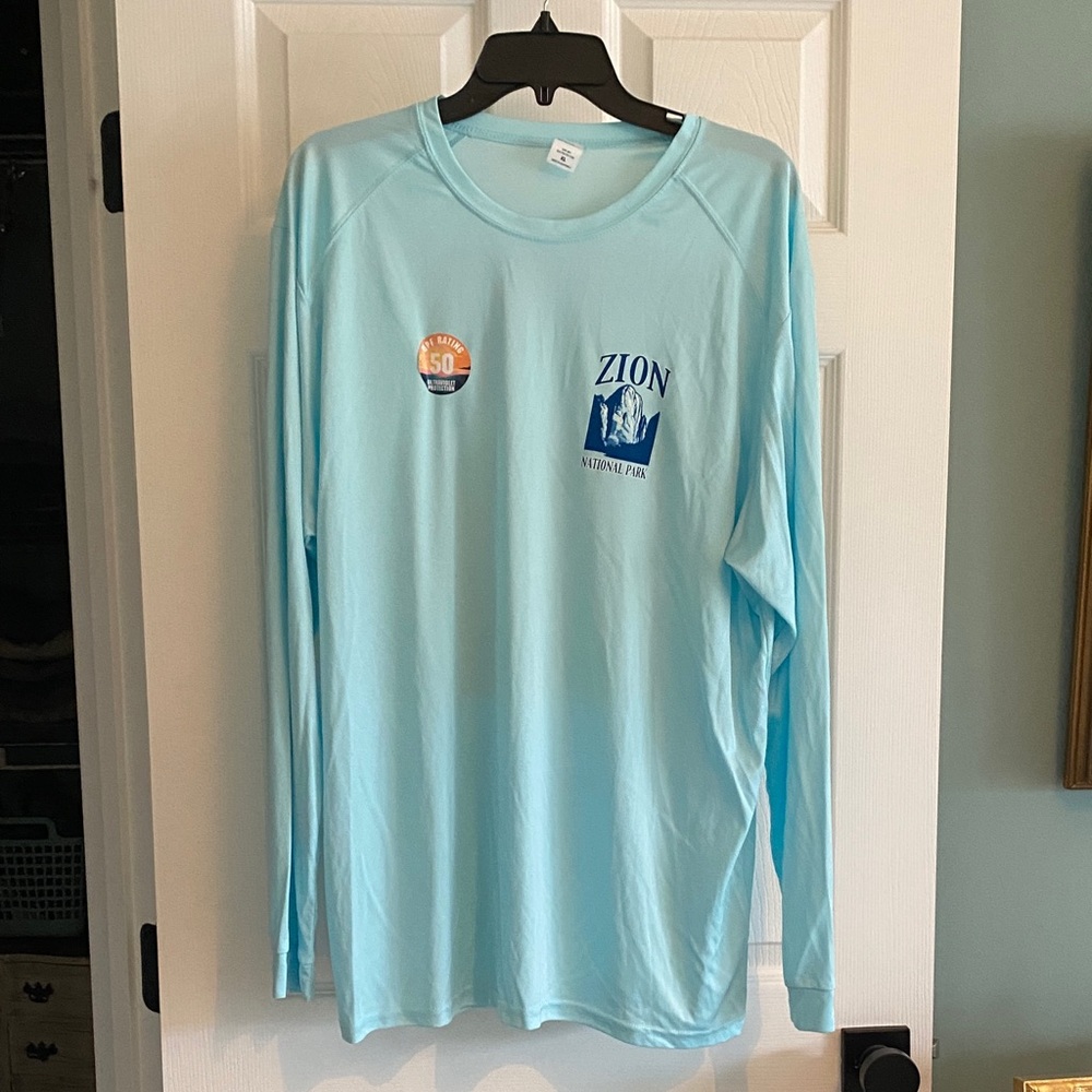 Zion National Park Light Blue Long Sleeve Tee